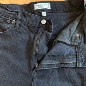 Abercrombie 90s ultra high rise curve love washed black denim, like new, size 28